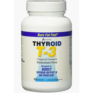 Absolute Nutrition, Thyroid T3 (podpora štítné žlázy), 60 kapslí