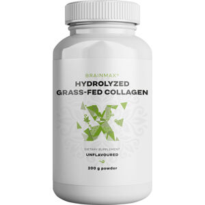 BrainMax Hydrolyzovaný GrassFed Collagen (kolagén z kráv kŕmených trávou), 200 g
