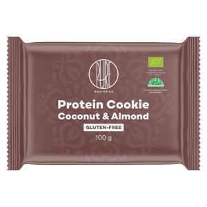 BrainMax Pure Protein Cookie, Kokos & Mandle, BIO, 100 g Proteínová sušienka s kokosom a mandľami /  *CZ-BIO-001 certifikát