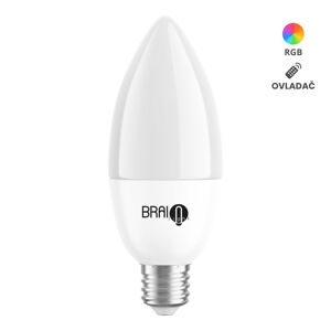 Inteligentná žiarovka BrainLight LED, závit E14, 5,5 W, s ovladáčom, stmievateľná