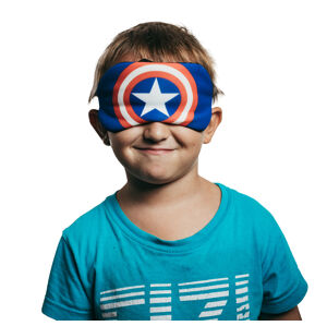 BrainMax Detské masky na spanie Farba: Kapitán Amerika Pohodlná detská maska ​​na spanie s motívmi obľúbených rozprávkových postáv.