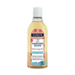 COSLYS - Sprchový šampón bez mydla 2v1 na vlasy a telo červené bobule, 250 ml *CZ-BIO-001 certifikát