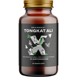 BrainMax Tongkat Ali Extrakt, Malajský ženšen, 500 mg, 60 rastlinných kapsúl Extrakt z Tongkat Ali štandardizovaný na 2% eurycomanone