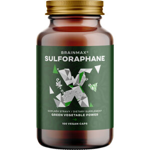 BrainMax Sulforaphane 35 mg, Sulforafan, 100 rastlinných kapsúl Sulforafán z extraktu semien brokolice, 35 mg