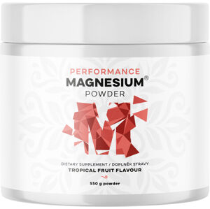 BrainMax Performance Magnesium® Powder (horčík bisglycinát), 550 g Príchuť: Tropické ovoce Organický horčík nemeckej kvality MagChel®, 375 mg elementárneho horčíka v jednej dávke