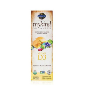 Garden of life Mykind Organics Vegan D3 Oranic spray 1000 IU, Vitamín D3 sprej, vanilka, 58 ml Expirácia: 3/2024