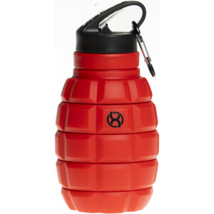 BrainMax Grenade bottle, skladacia silikónová fľaša na vodu, 580 ml Farba: Červená