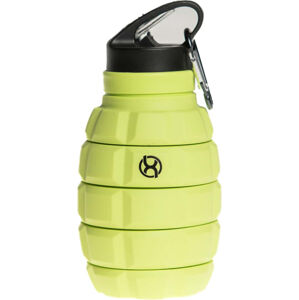 BrainMax Grenade bottle, skladacia silikónová fľaša na vodu, 580 ml Farba: Zářivě zelená
