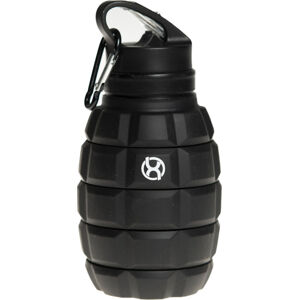 BrainMax Grenade bottle, skladacia silikónová fľaša na vodu, 580 ml Farba: Černá