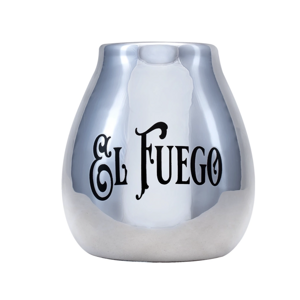 Yaguar Keramická kalabása s logem El Fuego (stříbrná) 350 ml