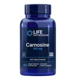 Life Extension Carnosine, karnosin, 500 mg, 60 rostlinných kapslí Vitamín B1 a antioxidant na podporu regenerácie svalov / Expirácia 11/2023
