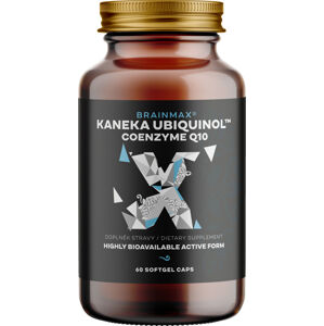 BrainMax Koenzým Q10, Ubiquinol, Kaneka, 100 mg, 60 softgél kapsúl Patentovaná aktívna forma koenzýmu Q10 pre energiu a zdravie obehovej sústavy