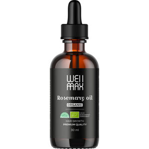 WellMax BrainMax Rosemary oil, rozmarínový olej, BIO, 30 ml Olej z rozmarínu lekárskeho na posilnenie vlasov a na regeneráciu vlasovej pokožky, *CZ-BIO-001 certifikát