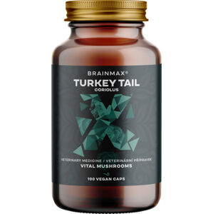 BrainMax Turkey Tail (Coriolus) extrakt, 500 mg, 100 rastlinných kapsúl Outkovka pestrá extrakt