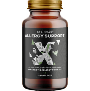 BrainMax Allergy Support, 90 rastlinných kapsúl Komplex antioxidantov a extraktov pre zdravie dýchacích ciest, 30 dávok, doplnok stravy