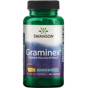 Swanson Graminex Flower Pollen Extract, Extrakt Květinového Pylu, 500 mg, 60 kapslí Výživový doplnok