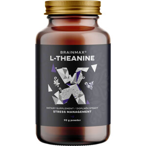 BrainMax L-Theanine, 90 g Aminokyselina na navodenie pocitov relaxácie, zníženie stresu a mentálnej bdelosti