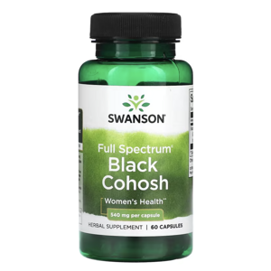 Swanson Full Spectrum Black Cohosh, 540 mg, 60 kapslí Výživový doplnok