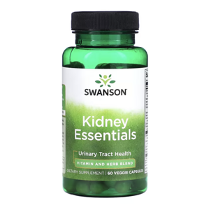 Swanson Kidney Essentials, podpora ledvin, 60 rostlinných kapslí Výživový doplnok