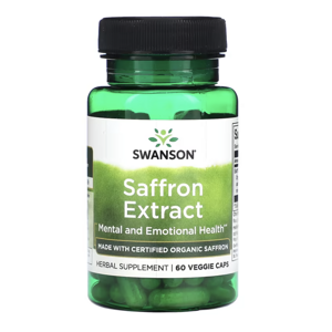 Swanson Saffron Extract, extrakt ze šafránu, 60 rostlinných kapslí Výživový doplnok