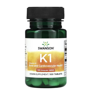 Swanson Vitamin K1, 100 mcg, 100 tablet Výživový doplnok