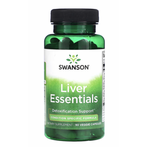 Swanson Liver Essentials, podpora jater, 90 rostlinných kapslí Výživový doplnok