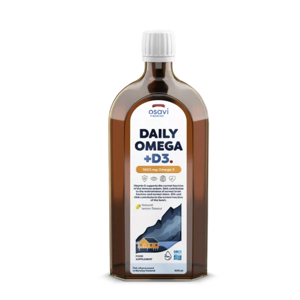 Osavi Daily Omega 3, omega 3 1600 mg + vitamín D3, citronová příchuť, 500 ml