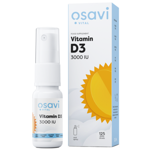 Osavi Vitamín D3 3000 IU, ústní sprej, 12,5 ml Výživový doplnok