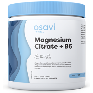 Osavi Magnesium citrate + B6, 250 g Výživový doplnok