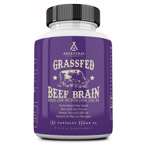 Newtraceuticals Ancestral Supplements, Grass-fed Beef Brain, hovězí mozek, 180 kapslí, 30 dávek Výživový doplnok