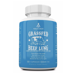 Newtraceuticals Ancestral Supplements, Grass-fed Beef Lung, Hovězí plíce v Grass-fed kvalitě, 180 kapslí Výživový doplnok