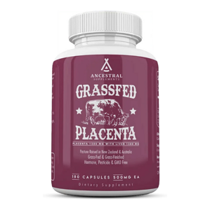 Newtraceuticals Ancestral Supplements, Grass-fed Placenta, hovězí placenta, 180 kapslí, 30 dávek Výživový doplnok