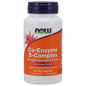NOW® Foods NOW Co-Enzyme Vitamin B-komplex (aktívna koenzýmová forma), 60 rastlinných kapsúl