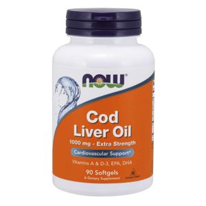 NOW® Foods NOW Cod Liver Oil (olej z treščej pečene), 1000 mg, 90 softgel kapsúl