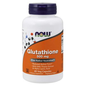 NOW® Foods NOW Glutathione, redukovaný, 500 mg, 60 rastlinných kapsúl