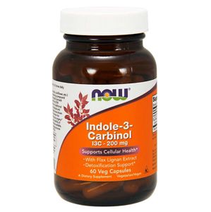 NOW® Foods NOW I3C (Indol-3-karbinol) s extraktom ľanových liganov, 60 rastlinných kapsúl