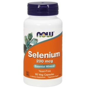 NOW® Foods NOW Selenium, 200 µg, 90 rastlinných kapsúl
