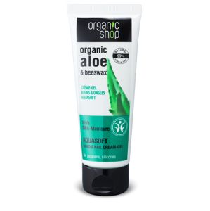 Organic Shop - Krémový gel na ruce a nehty s aloe vera a včelím voskem, 75 ml