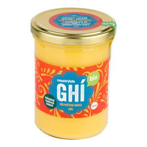 CountryLife Přepuštěné máslo GHI 450 ml BIO COUNTRY LIFE *CZ-BIO-001 certifikát