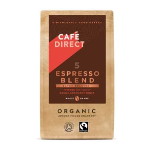 Cafédirect - BIO Espresso Blend zrnková káva s tóny rumu a praženého cukru, 227 g