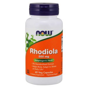 NOW® Foods NOW Rhodiola rosea (Rozchodnica ružová), 500 mg, 60 rastlinných kapsúl