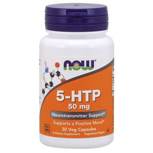 NOW® Foods NOW 5-HTP, 50 mg, 30 rastlinných kapsúl