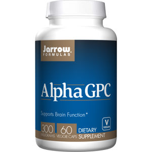 Jarrow Formulas Jarrow Alpha GPC (L-alfa-glyceryl fosforyl cholin), 300 mg, 60 rastlinných kapsúl