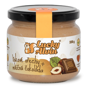 LuckyAlvin - Lieskové orechy + mliečna čokoláda 330g