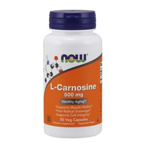 NOW® Foods NOW L-Karnosin, 500 mg, 50 rastlinných kapsúl