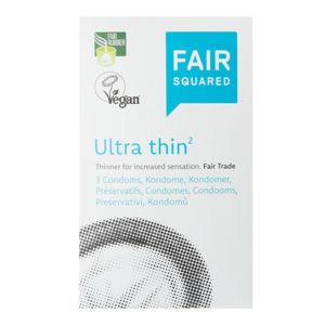 FAIR SQUARED - vegánsky prírodný kondóm - UltraThin Počet ks v balení: 3ks