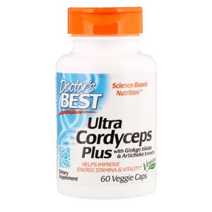 Doctor's Best Doctor’s Best Ultra Cordyceps Plus 750 mg, 60 rastlinných kapsúl
