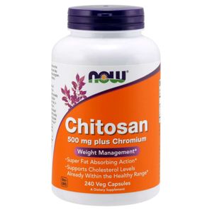 NOW® Foods NOW Chitosan, 500 mg Plus chromium, 240 veg. kapsúl
