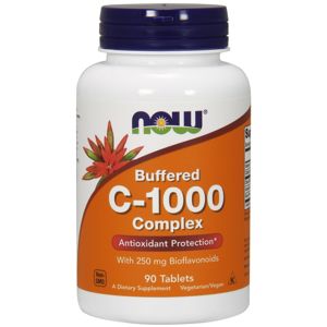 NOW® Foods NOW Buffered Vitamin C-1000 Komplex s 250mg bioflavonoidov, PH neutrálny vitamín C, 90 tabliet
