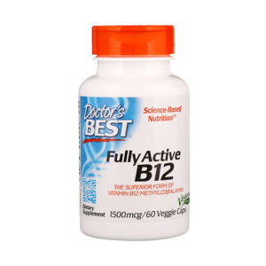 Doctor's Best Vitamin B12 (metylkobalamín - aktivovaná forma) 1500 mcg, 60 rastlinných kapsúl